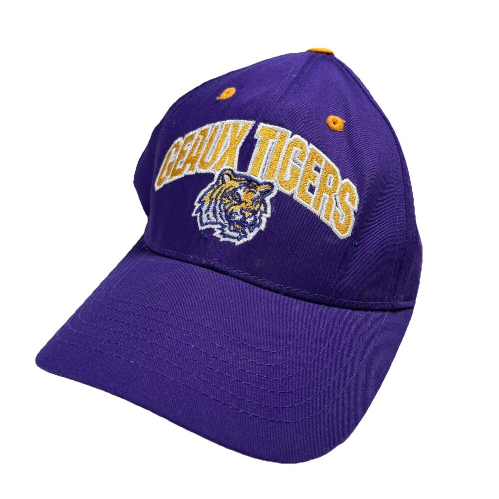 Geaux Tigers LSU Tigers Hat Cap Adjustable Purple College Sports Embroidered